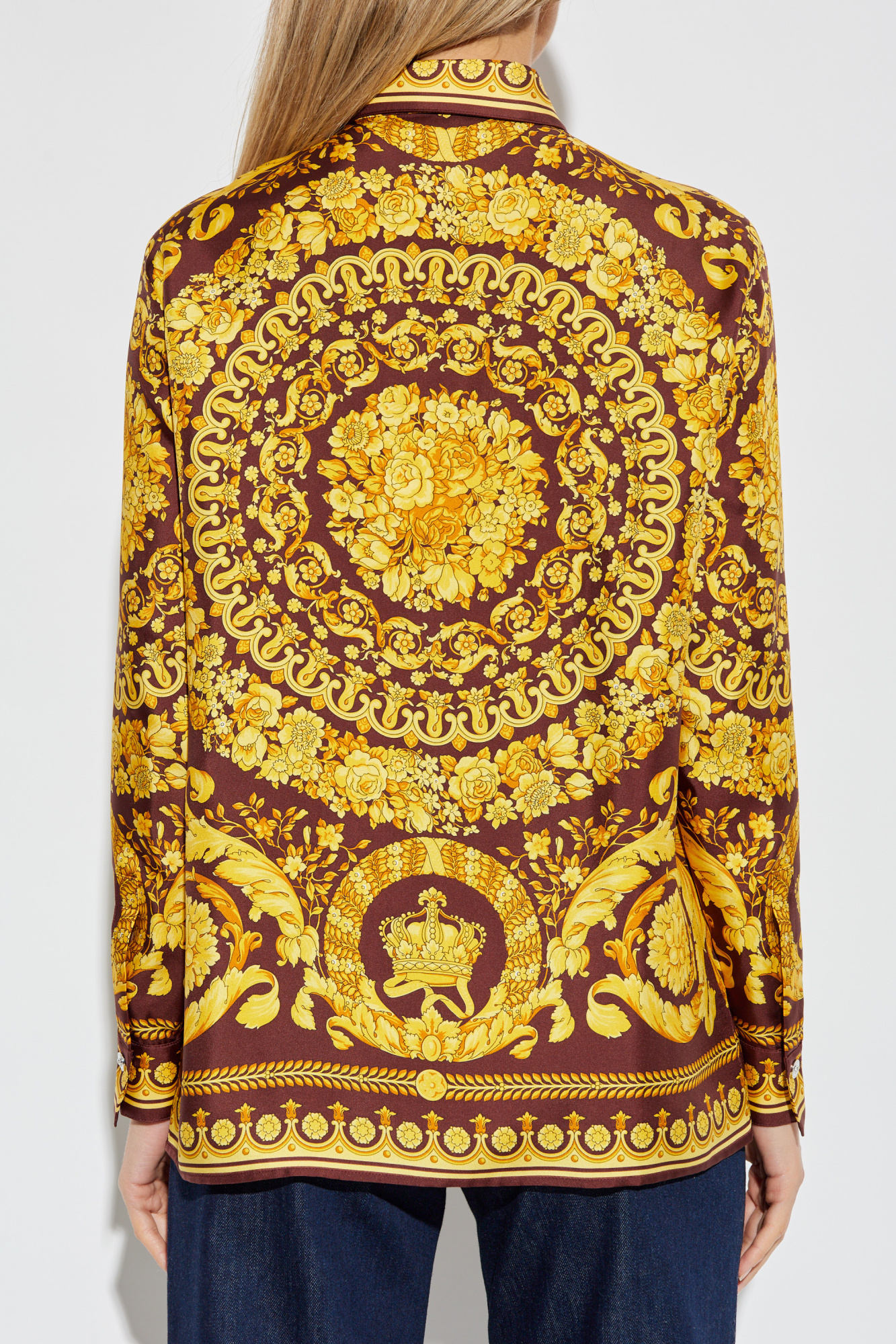 Ｖersce　SILK　バロッコ　48 Barocco Silk Shirt Black,Print | VERSACE US